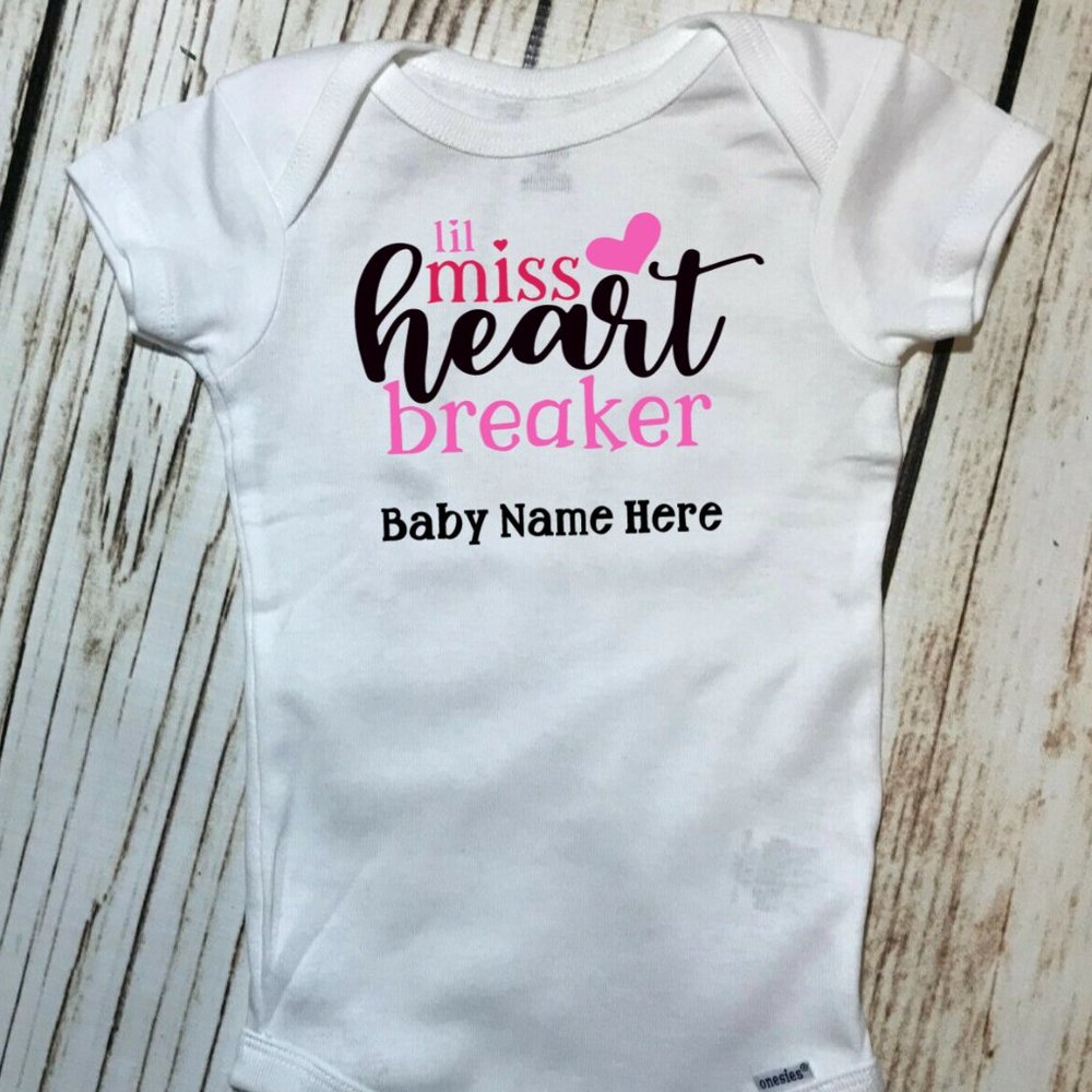Valentine's Day White Baby Gerber Onesie Baby Girl